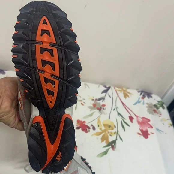 New Balance Light Gray with Orange Accents Sneakers - Picture 6 of 13